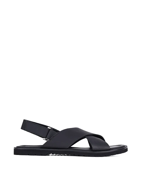 Мужские сандалии Miguel Miratez кожаные черные - фото 1 - Miraton