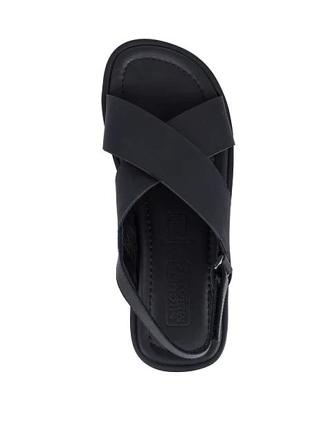 Мужские сандалии Miguel Miratez кожаные черные - фото 5 - Miraton