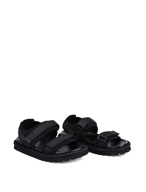 Чоловічі сандалі Miguel Miratez тканинні чорні - фото 3 - Miraton