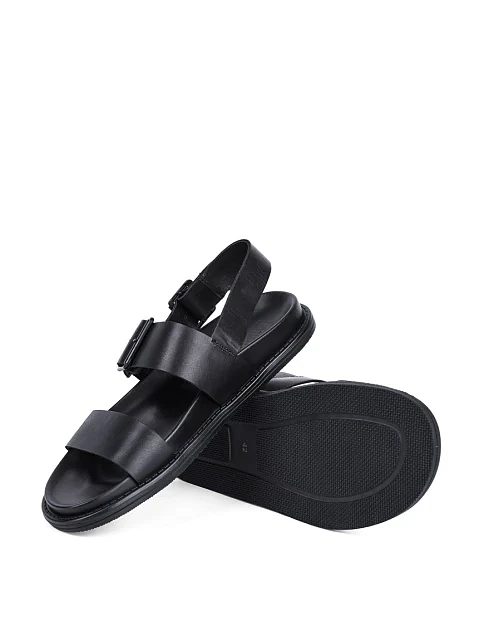 Чоловічі сандалі Miguel Miratez шкіряні чорні - фото 2 - Miraton