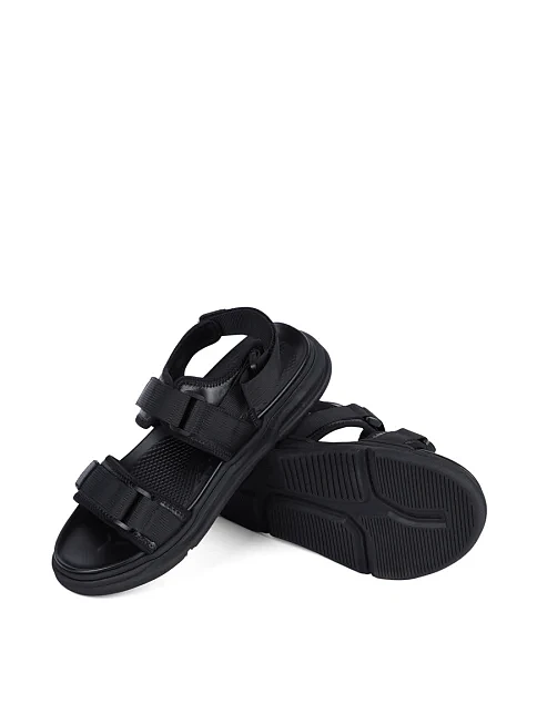 Чоловічі сандалі Miguel Miratez тканинні чорні - фото 2 - Miraton