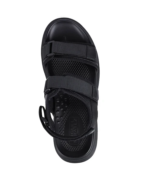 Чоловічі сандалі Miguel Miratez тканинні чорні - фото 5 - Miraton