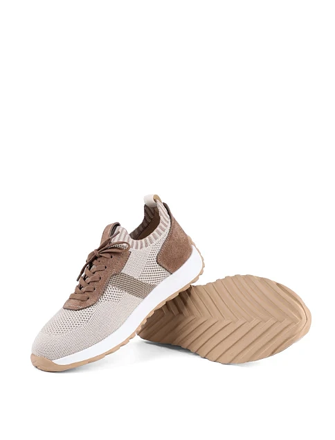 Чоловічі кросівки MIRATON тканинні бежеві - фото 2 - Miraton