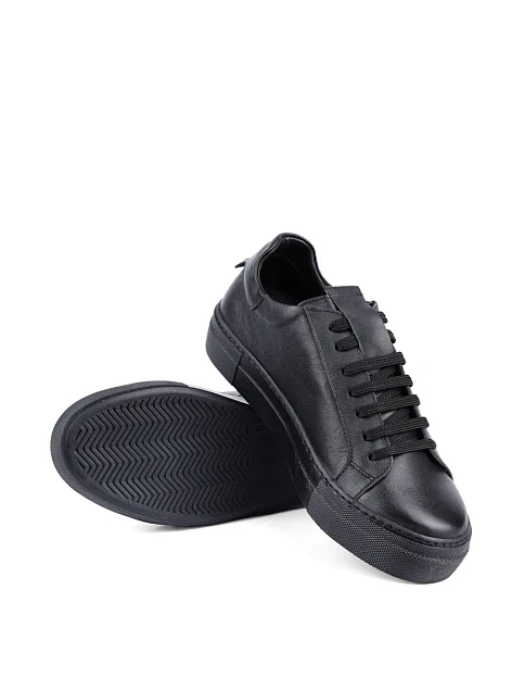 Женские кеды Attizzare кожаные черные - фото 2 - Miraton