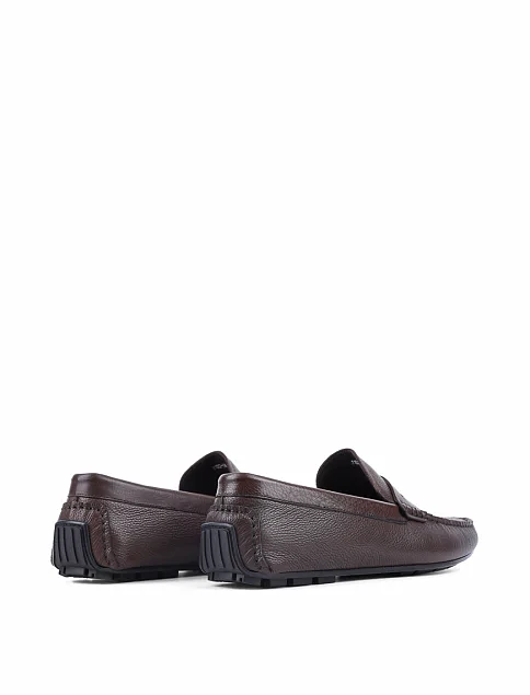 Чоловічі мокасини Miguel Miratez шкіряні коричневі - фото 4 - Miraton