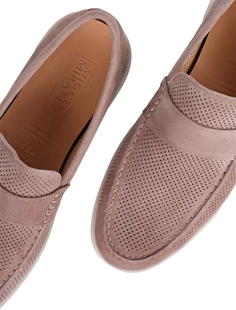 Мужские туфли Miguel Miratez замшевые бежевые - фото 5 - Miraton