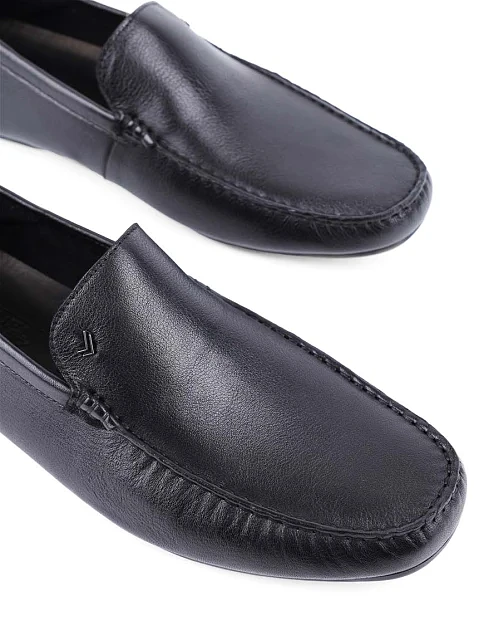 Мужские мокасины Miguel Miratez кожаные черные - фото 5 - Miraton