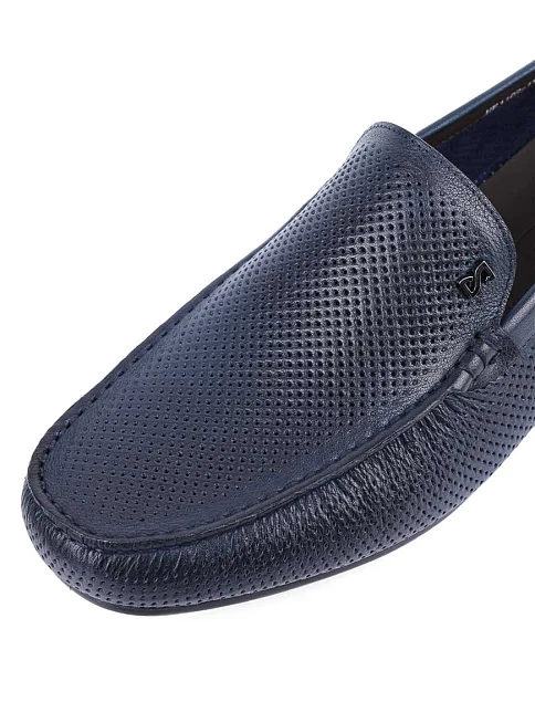 Мужские мокасины Miguel Miratez кожаные синие - фото 5 - Miraton