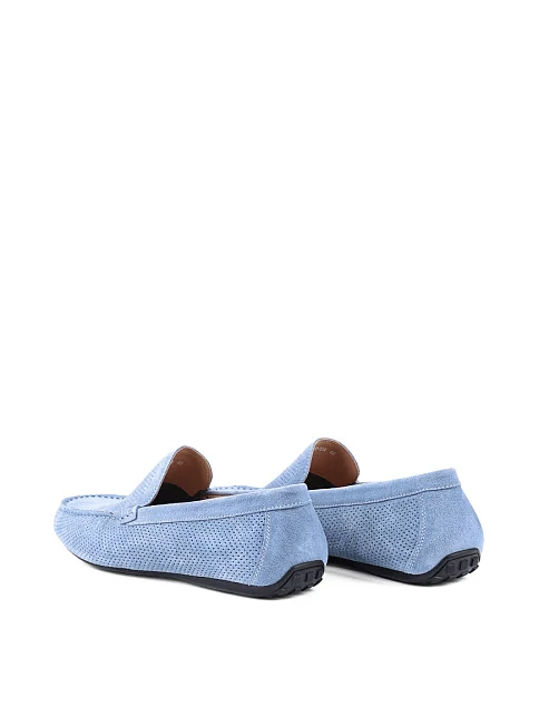 Чоловічі мокасини Miguel Miratez замшеві блакитні - фото 4 - Miraton