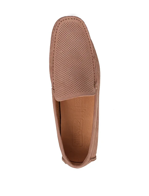 Чоловічі мокасини Miguel Miratez з нубуку бежеві - фото 5 - Miraton
