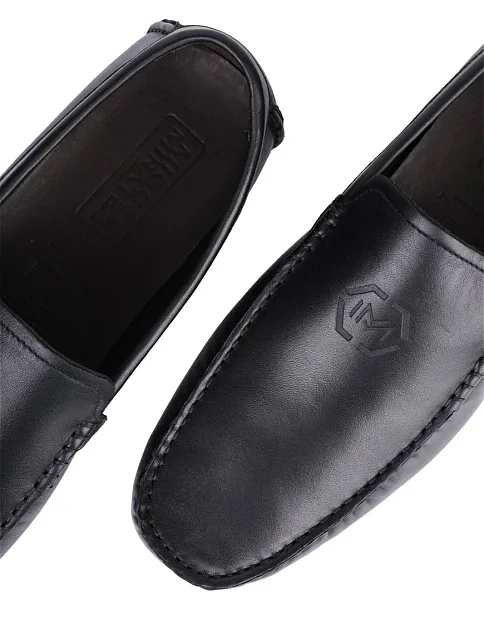 Мужские мокасины Miguel Miratez кожаные черные - фото 5 - Miraton