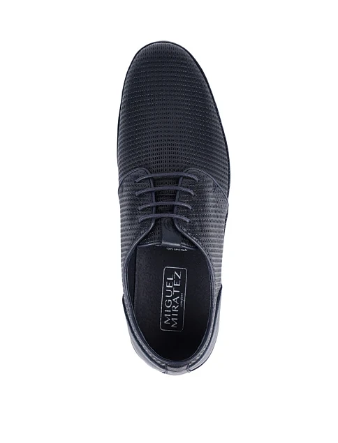 Мужские туфли Miguel Miratez кожаные синие - фото 2 - Miraton