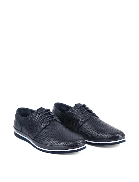 Мужские туфли Miguel Miratez кожаные синие - фото 3 - Miraton