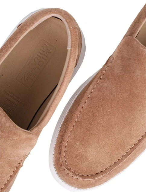 Мужские туфли Miguel Miratez замшевые бежевые - фото 5 - Miraton