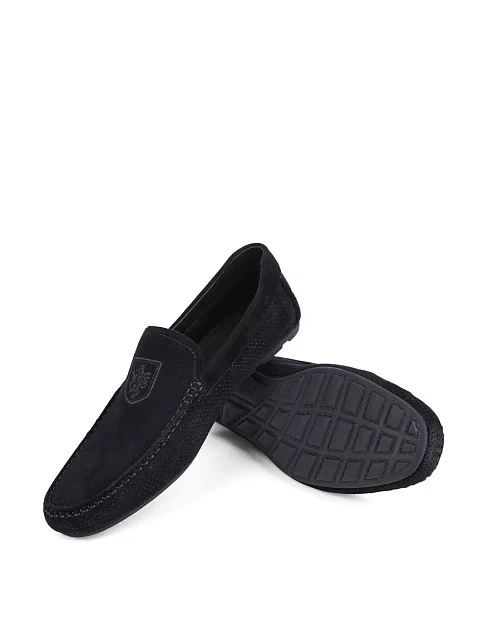 Мужские мокасины Miguel Miratez замшевые черные - фото 2 - Miraton