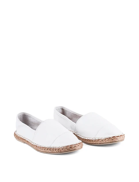 Женские эспадрильи Attizzare кожаные белые - фото 3 - Miraton