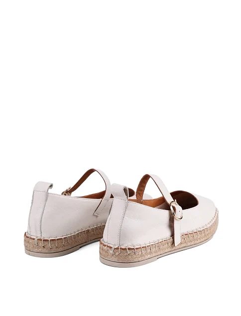 Женские эспадрильи Attizzare кожаные белые - фото 4 - Miraton