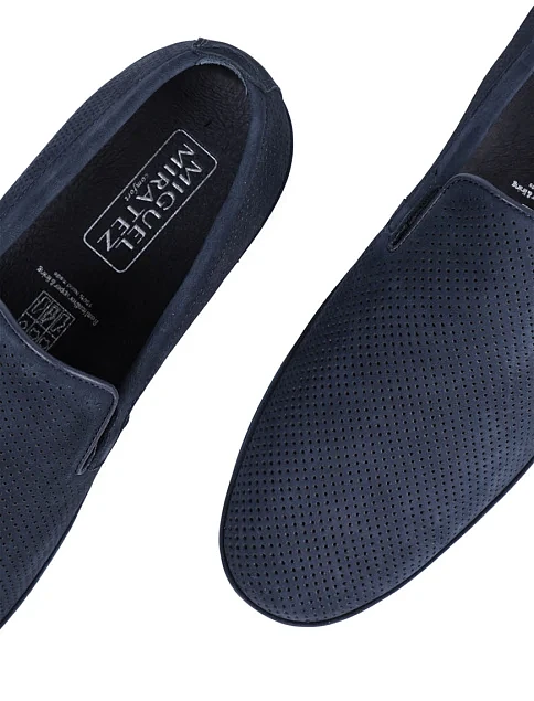 Чоловічі сліпони Miguel Miratez із нубуку сині - фото 5 - Miraton
