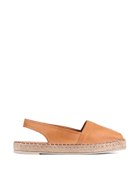 Женские эспадрильи Attizzare кожаные коричневые - фото 1 - Miraton