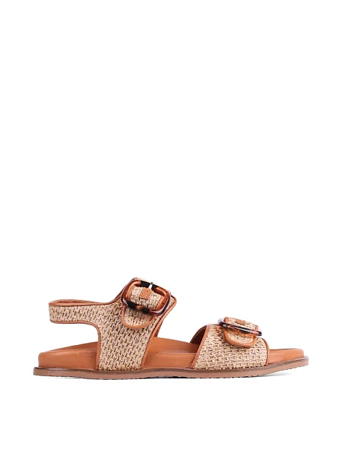 Женские сандалии Attizzare кожаные коричневые - фото 2 - Miraton