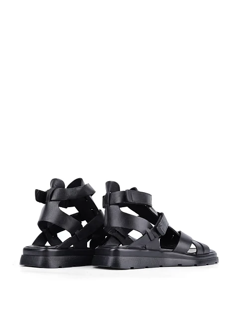 Женские сандалии Attizzare кожаные черные - фото 4 - Miraton