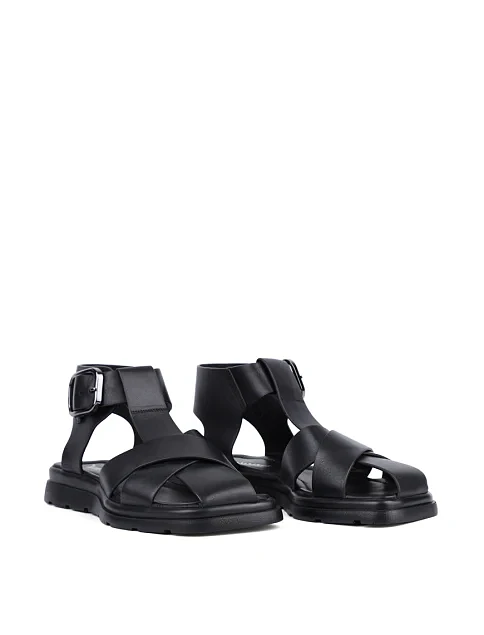 Женские сандалии Attizzare кожаные черные - фото 3 - Miraton