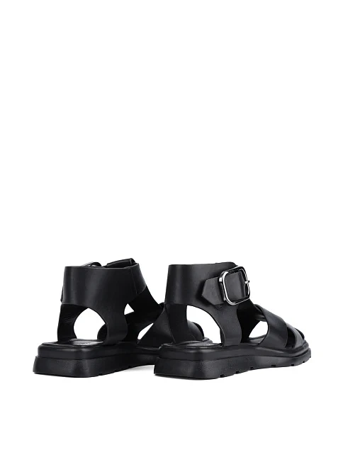 Женские сандалии Attizzare кожаные черные - фото 4 - Miraton