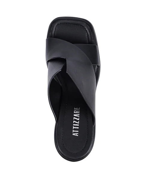 Женские сабо Attizzare кожаные черные - фото 5 - Miraton