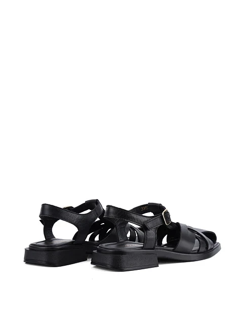 Женские сандалии Attizzare кожаные черные - фото 4 - Miraton