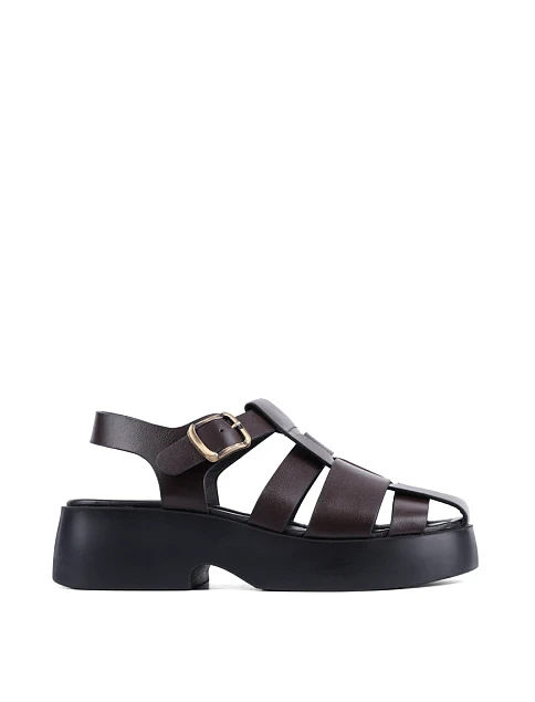 Женские сандалии Attizzare кожаные коричневые - фото 1 - Miraton