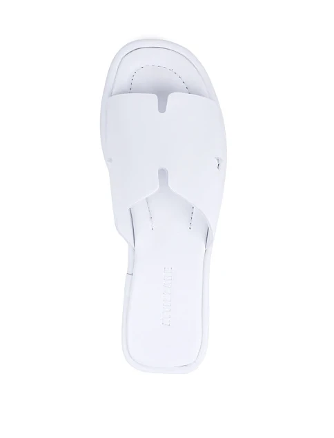 Жіночі шльопанці Attizzare шкіряні білі - фото 2 - Miraton