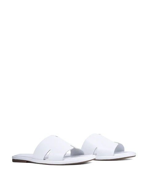 Жіночі шльопанці Attizzare шкіряні білі - фото 3 - Miraton