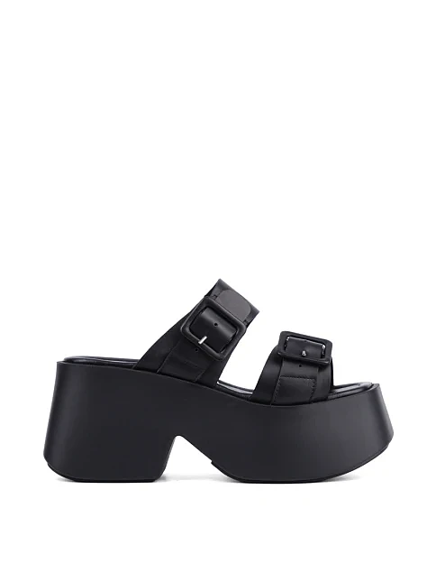 Женские сабо Attizzare кожаные черные - фото 1 - Miraton