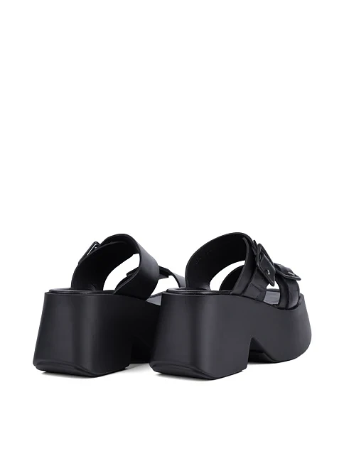 Женские сабо Attizzare кожаные черные - фото 4 - Miraton