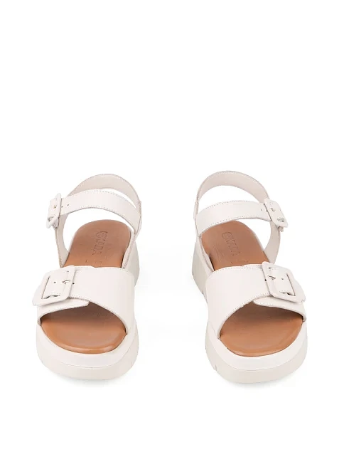 Жіночі сандалі Sekada шкіряні рисового кольору - фото 2 - Miraton