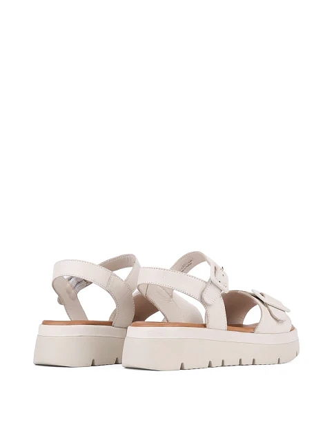 Жіночі сандалі Sekada шкіряні рисового кольору - фото 4 - Miraton