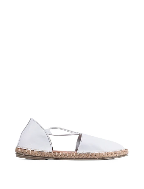 Женские эспадрильи Attizzare кожаные белые - фото 1 - Miraton