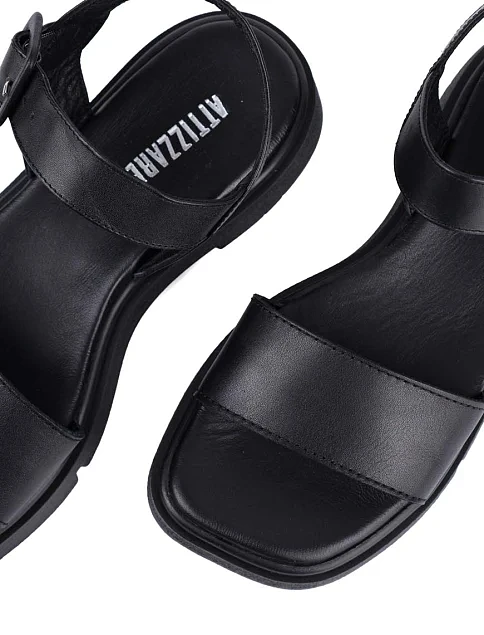 Женские сандалии Attizzare кожаные черные - фото 5 - Miraton