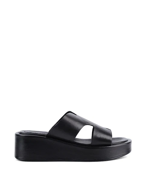 Женские сабо Attizzare кожаные черные - фото 1 - Miraton