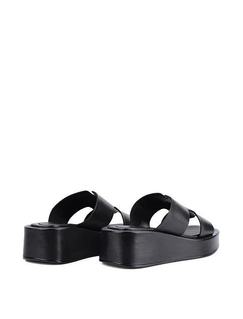 Женские сабо Attizzare кожаные черные - фото 4 - Miraton