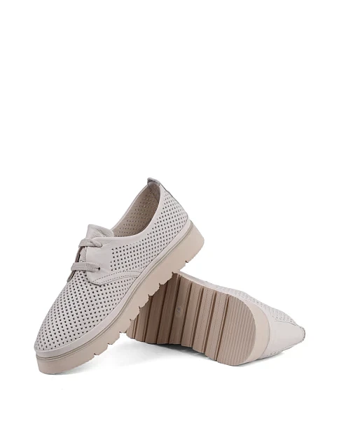 Женские туфли Attizzare кожаные бежевые - фото 2 - Miraton