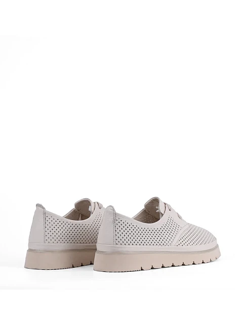 Женские туфли Attizzare кожаные бежевые - фото 4 - Miraton