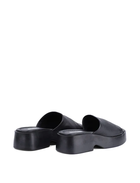 Женские шлепанцы Attizzare кожаные черные - фото 4 - Miraton