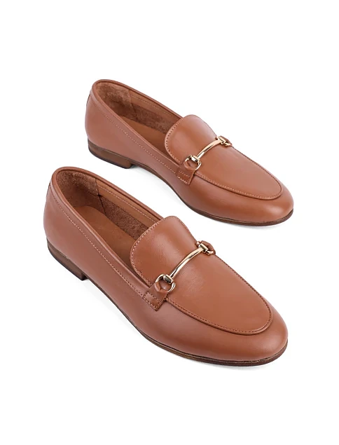 Женские слиперы Attizzare кожаные коричневые - фото 4 - Miraton