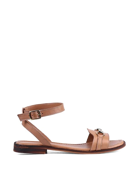 Женские сандалии Attizzare кожаные бежевые - фото 1 - Miraton