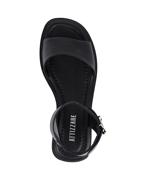 Женские сандалии Attizzare кожаные черные - фото 2 - Miraton