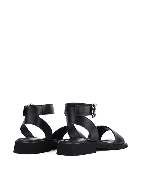 Женские сандалии Attizzare кожаные черные - фото 4 - Miraton