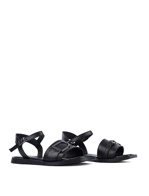 Женские сандалии Attizzare кожаные черные - фото 3 - Miraton