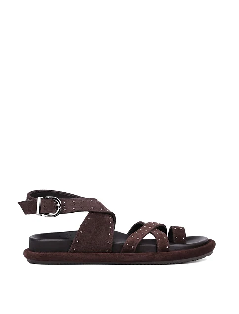 Женские сандалии Attizzare замшевые коричневые - фото 1 - Miraton