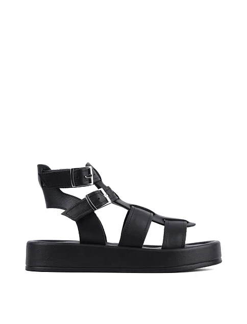 Женские сандалии Attizzare кожаные черные - фото 1 - Miraton